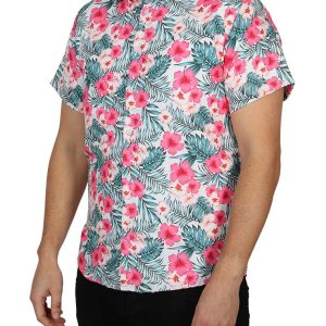 Hawaii Skjorte, Rosa blomster