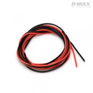 D-Max: Wire Red & Black 24AWG D0.5/1.6mm x 1m